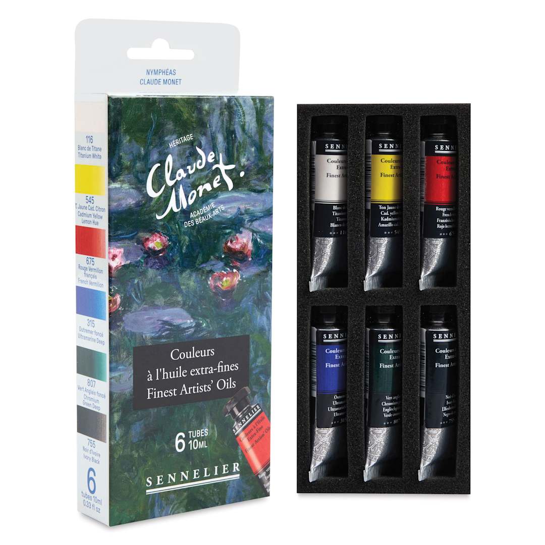 Open in modal - Sennelier Artists' Extra Fine Oil Paints - Set of 6, Monet Heritage Colors, 10 ml Tubes