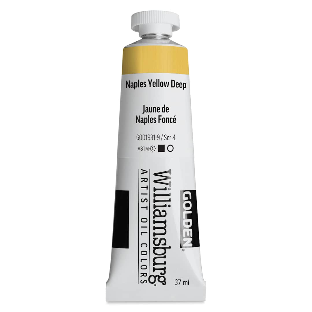 Open in modal - Williamsburg Handmade Oil Paint - Naples Yellow Deep, 37 ml tube