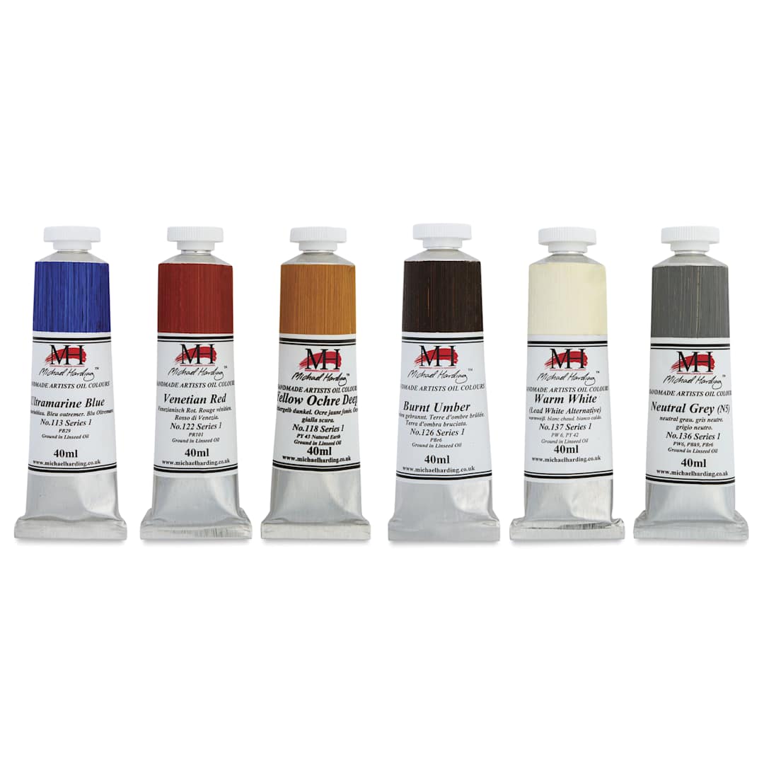 Open in modal - Michael Harding Artists Oil Color - Set of 6, Contemporary Portrait, 40 ml Tubes