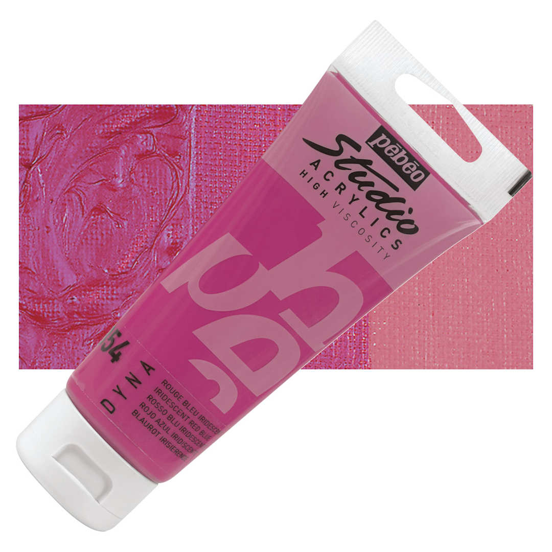 Open in modal - Pebeo High Viscosity Acrylic - Iridescent Red/Blue, 100 ml tube