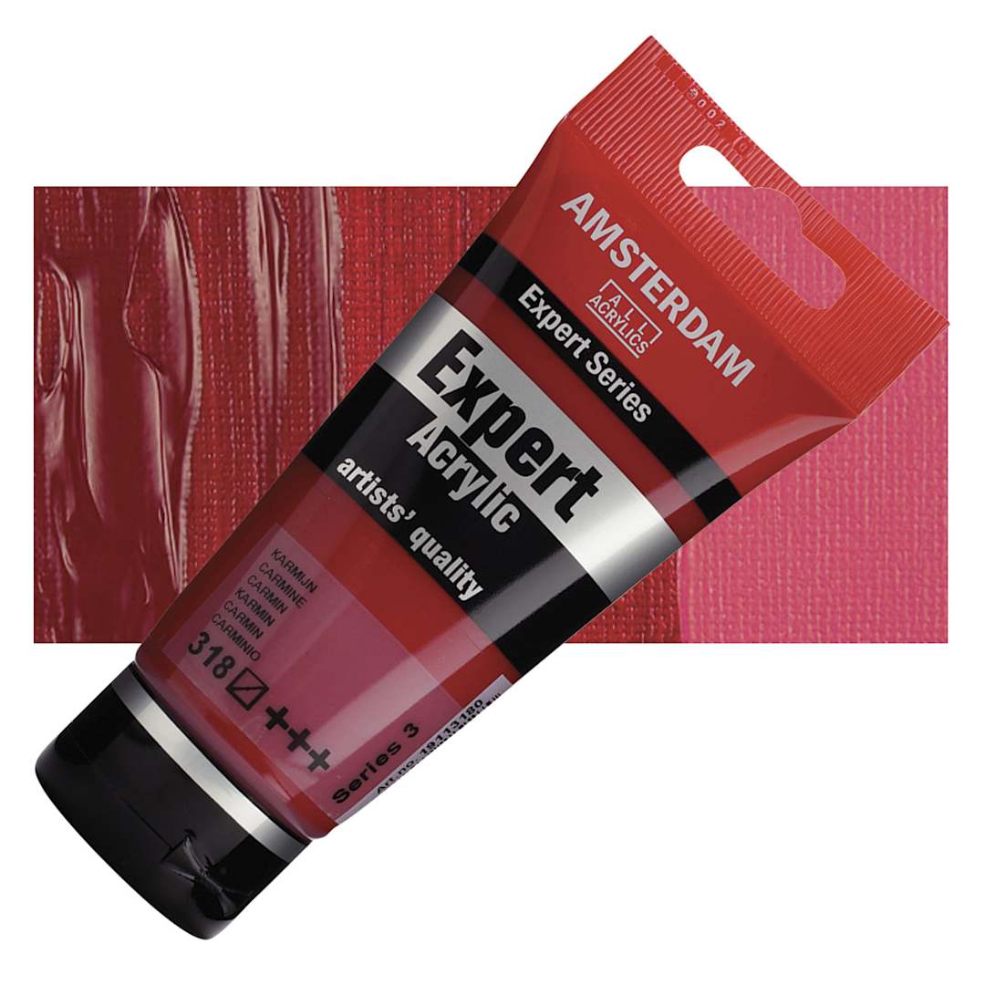 Open in modal - Amsterdam Expert Series Acrylic - Carmine, 75 ml tube and swatch