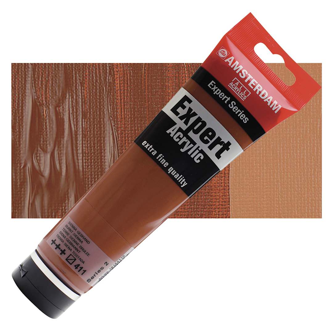 Open in modal - Amsterdam Expert Series Acrylic - Burnt Sienna, 150 ml tube and swatch