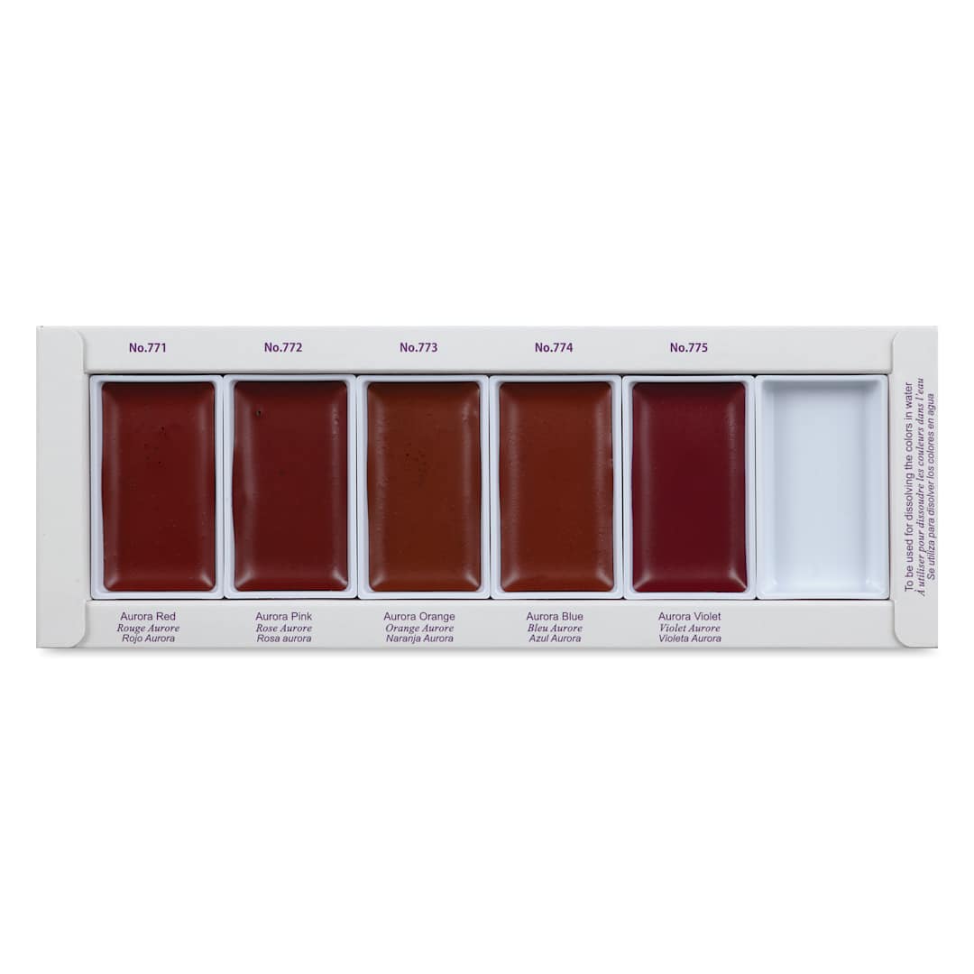 Open in modal - Gansai Tambi Watercolor Pans - Granulating Colors, Set of 5 