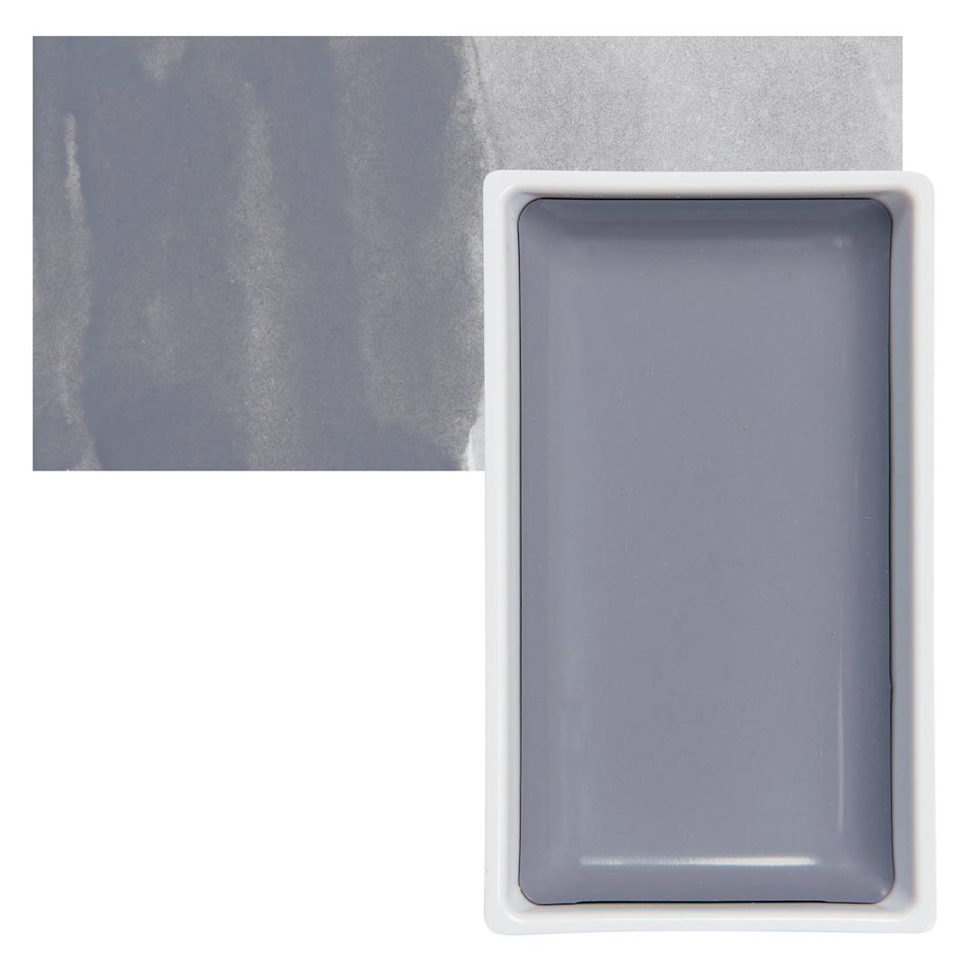 Open in modal - Kuretake Gansai Tambi Watercolor Pan - Gray pan and swatch
