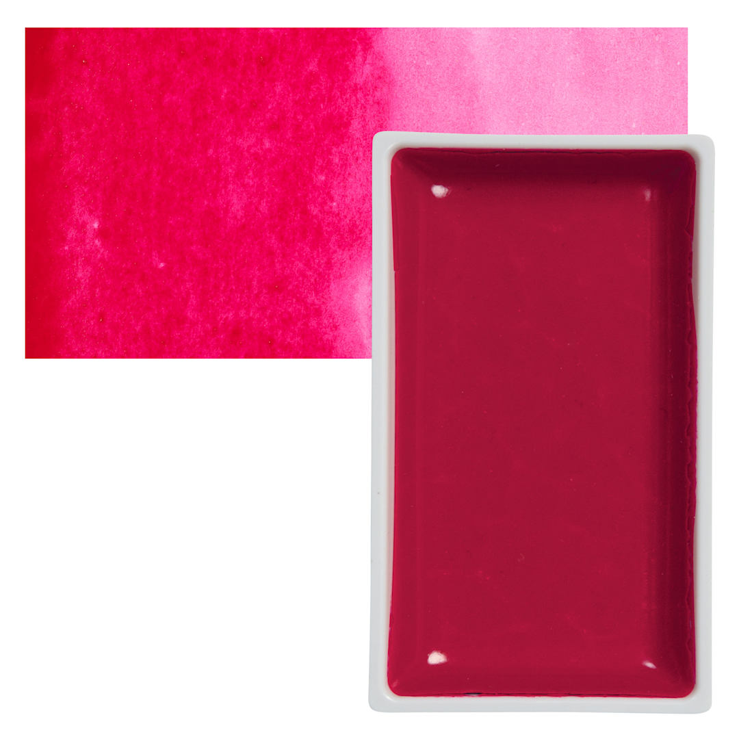 Open in modal - Kuretake Gansai Tambi Watercolor Pan - Rose Madder Pan and swatch