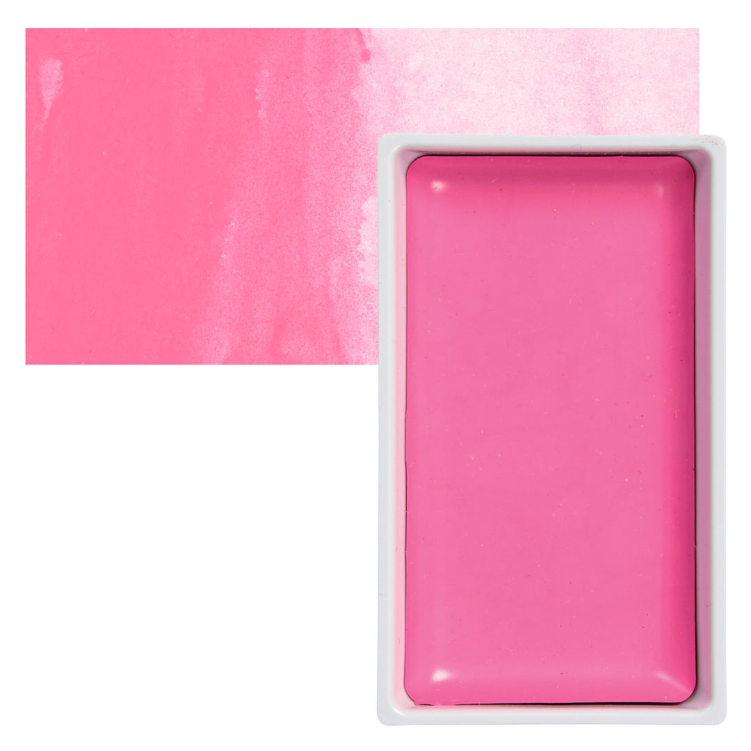 Open in modal - Kuretake Gansai Tambi Watercolor Pan - Cherry Blossom Pink pan and swatch