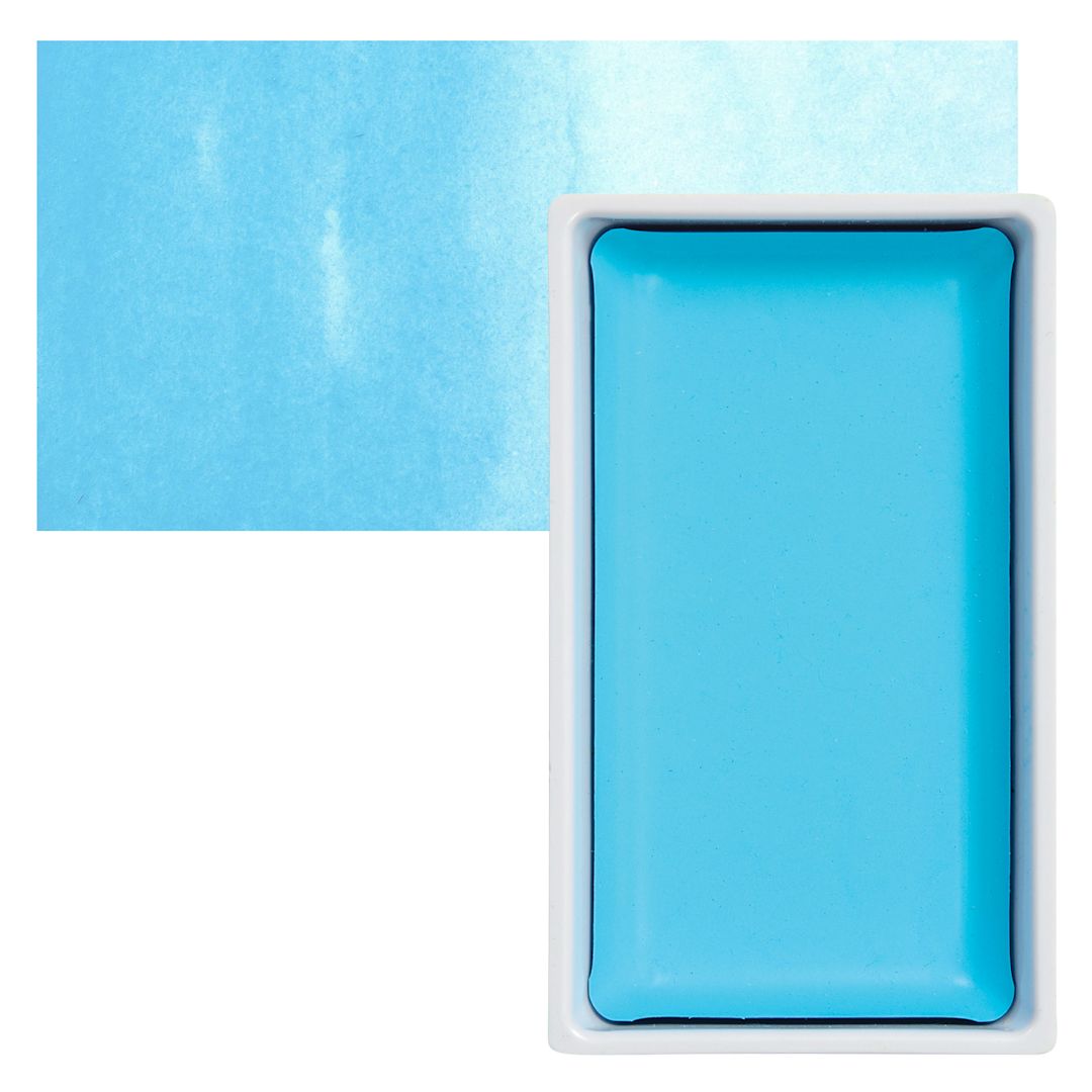 Open in modal - Kuretake Gansai Tambi Watercolor Pan - Horizon Blue pan and swatch