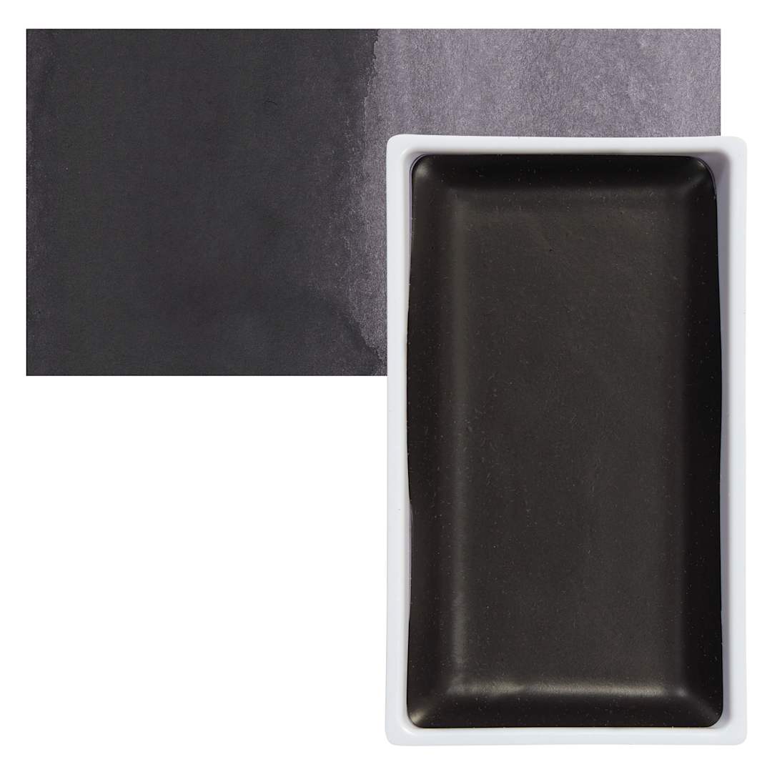 Open in modal - Kuretake Gansai Tambi Watercolor Pan - Graphite Violet pan and swatch