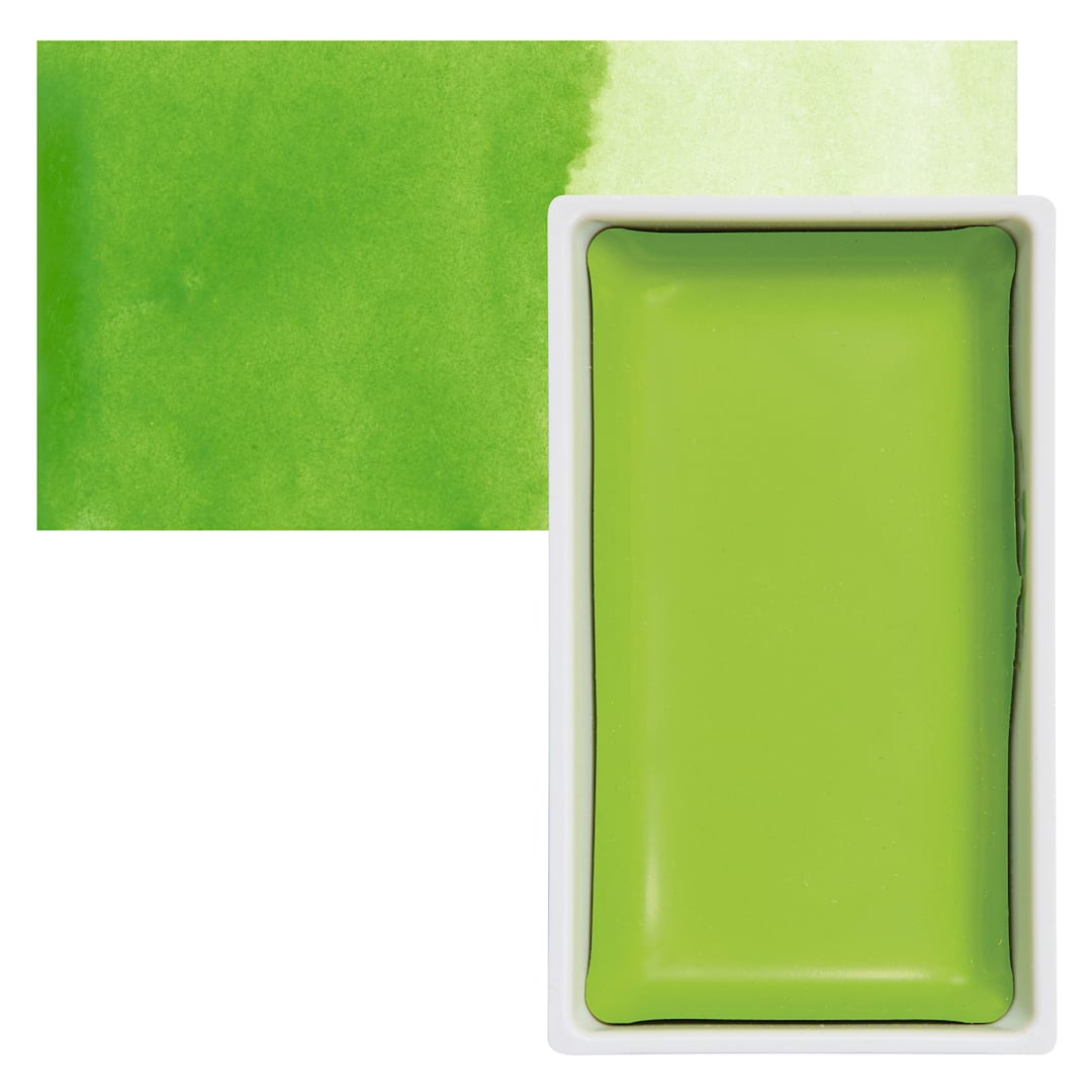 Open in modal - Kuretake Gansai Tambi Watercolor Pan - Pea Green pan and swatch