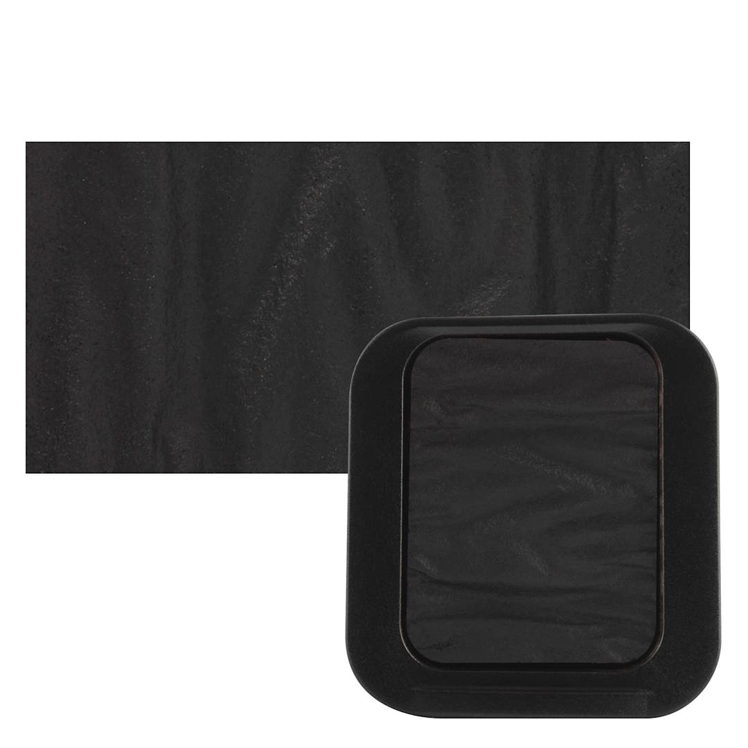 Open in modal - Finetec Artist Mica Watercolor - Deep Black pan and swatch