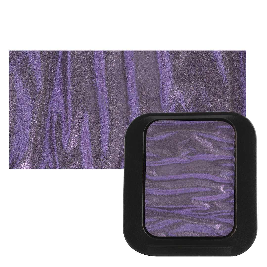 Open in modal - Finetec Artist Mica Watercolor - Amethyst pan and swatch