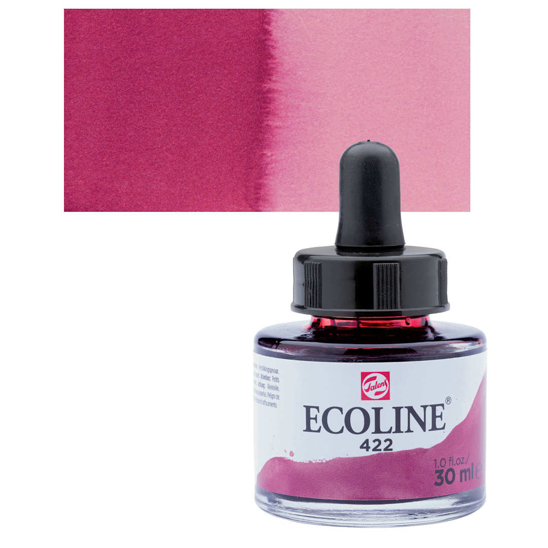 Open in modal - Ecoline Liquid Watercolor with Dropper - Reddish Brown, 30 ml jar and swatch