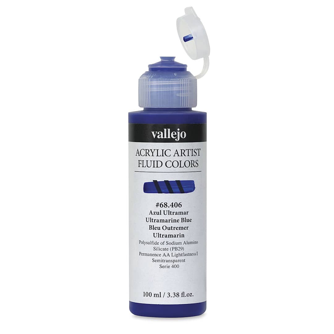 Open in modal - Vallejo Fluid Acrylic - Ultramarine Blue, 100 ml