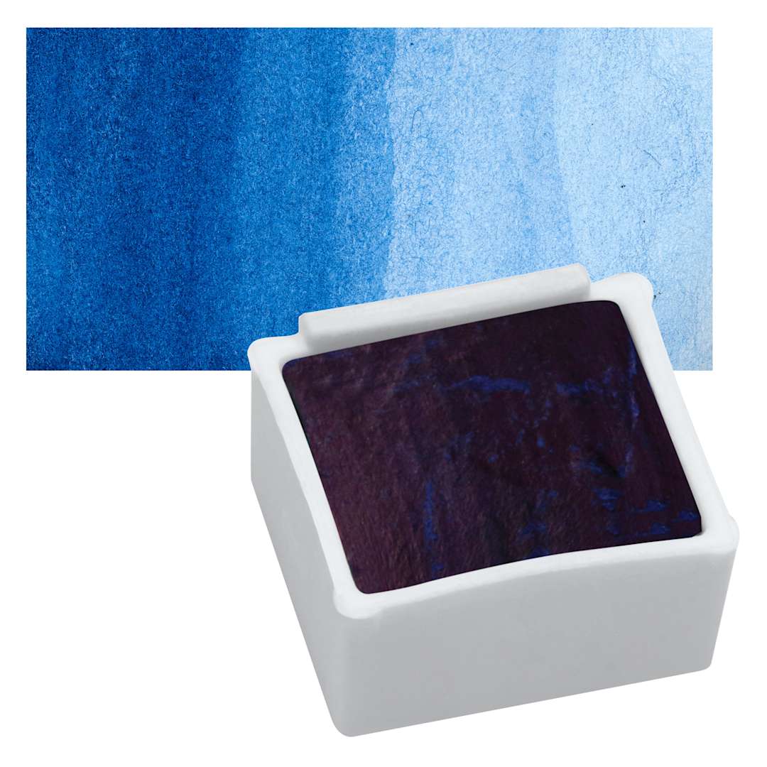 Open in modal - Derwent Inktense Paint Pan - Bright Blue pan and swatch