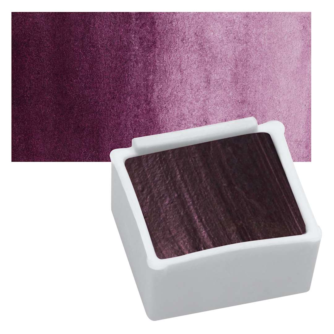 Open in modal - Derwent Inktense Paint Pan - Dark Plum pan and swatch
