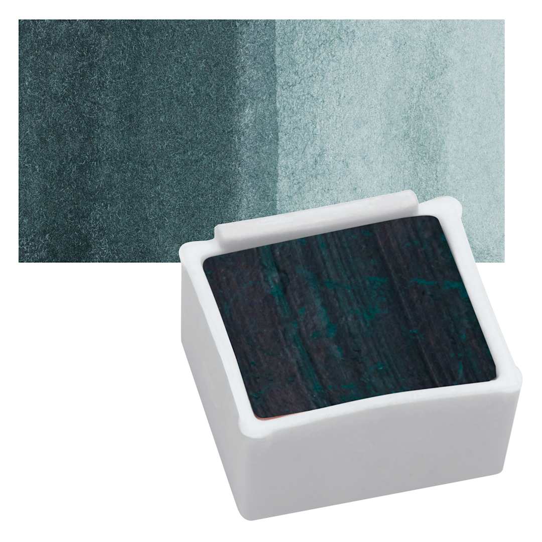 Open in modal - Derwent Inktense Paint Pan - Racing Green pan and swatch
