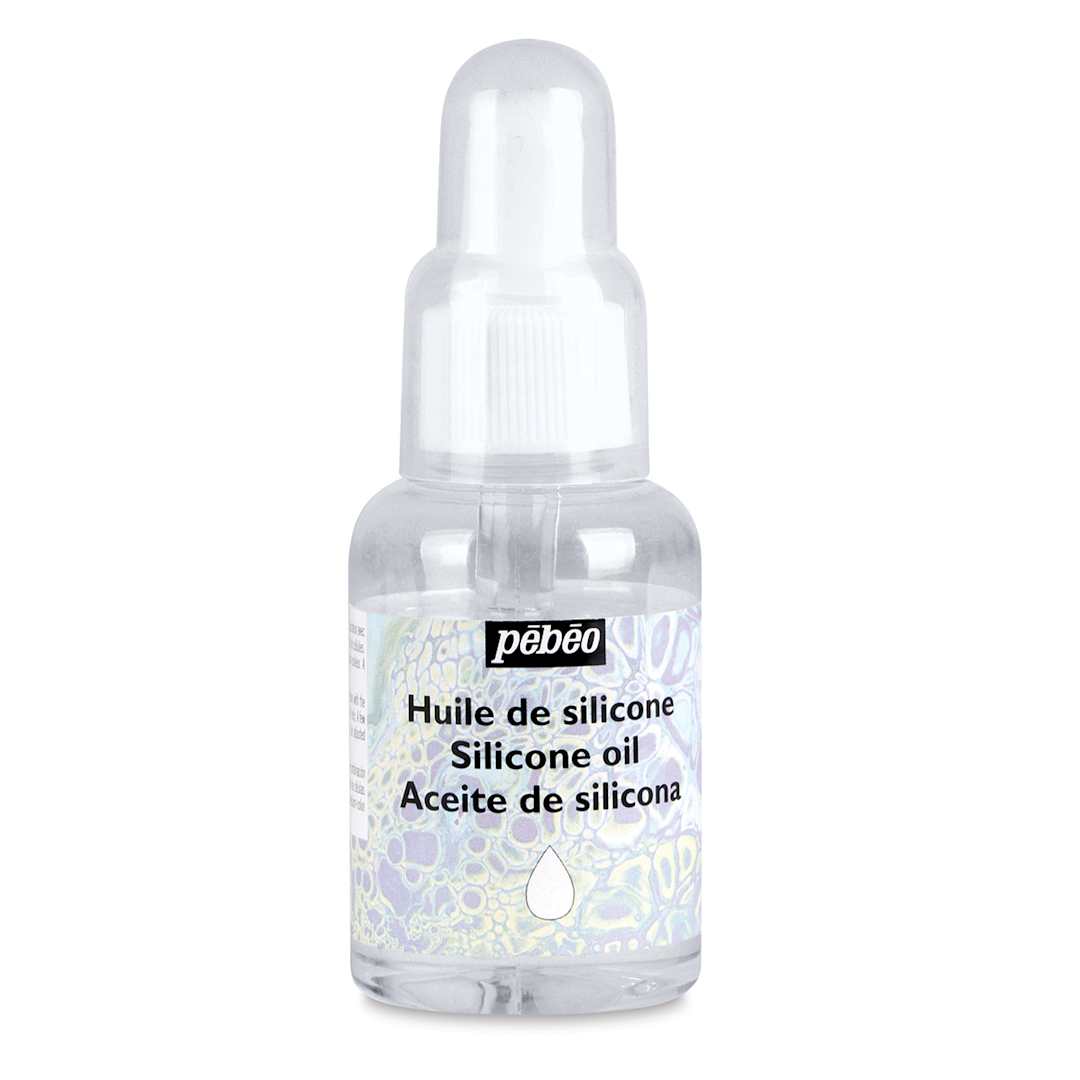 Open in modal - Pebeo Silicone Oil - Front of 50 ml bottle with dropper cap
