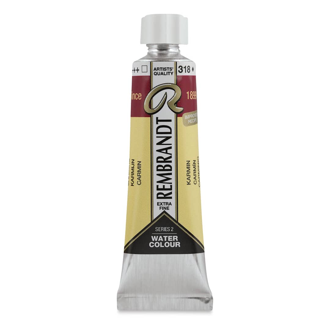 Open in modal - Rembrandt Artists' Watercolors - Upright Tube of Carmine