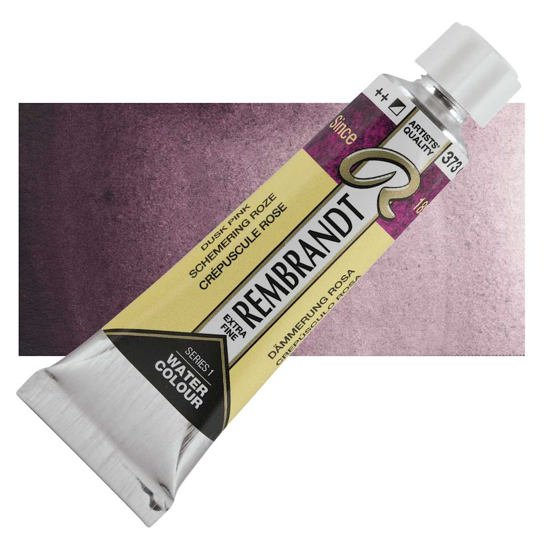Open in modal - Rembrandt Artist Watercolor - Dusk Pink, 10 ml tube and swatch