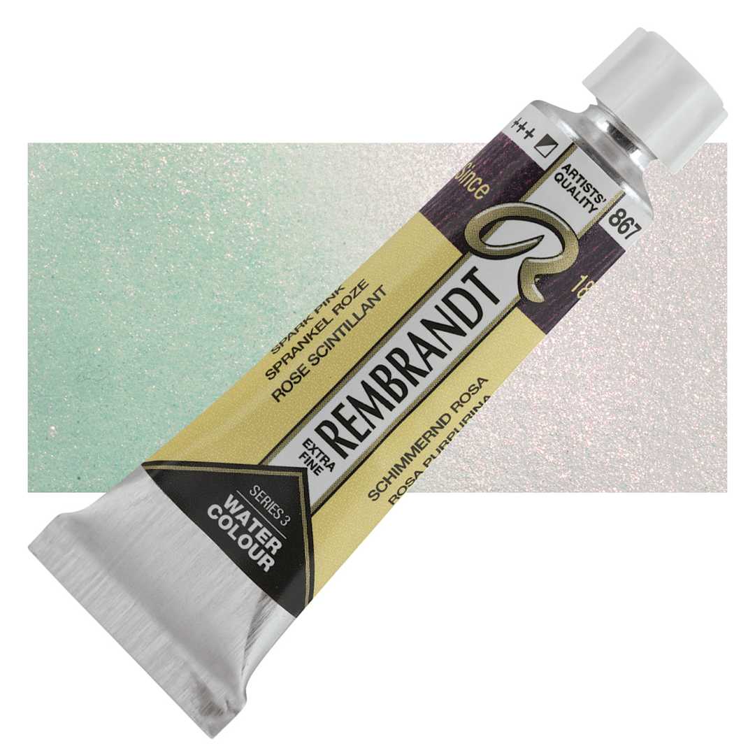 Open in modal - Rembrandt Artist Watercolor - Spark Pink, 10 ml tube and swatch