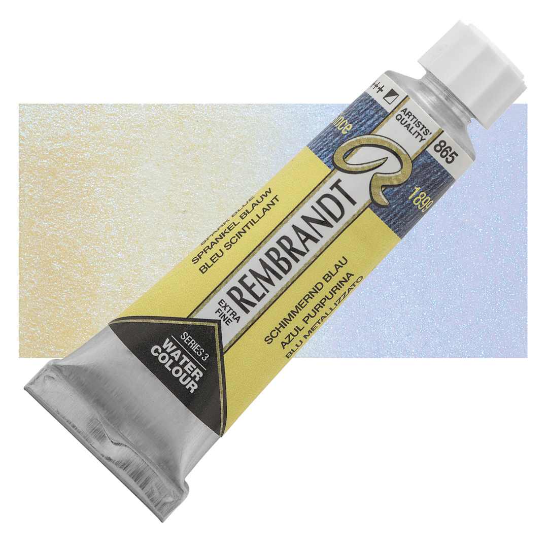 Open in modal - Rembrandt Artist Watercolor - Spark Blue, 10 ml tube and swatch