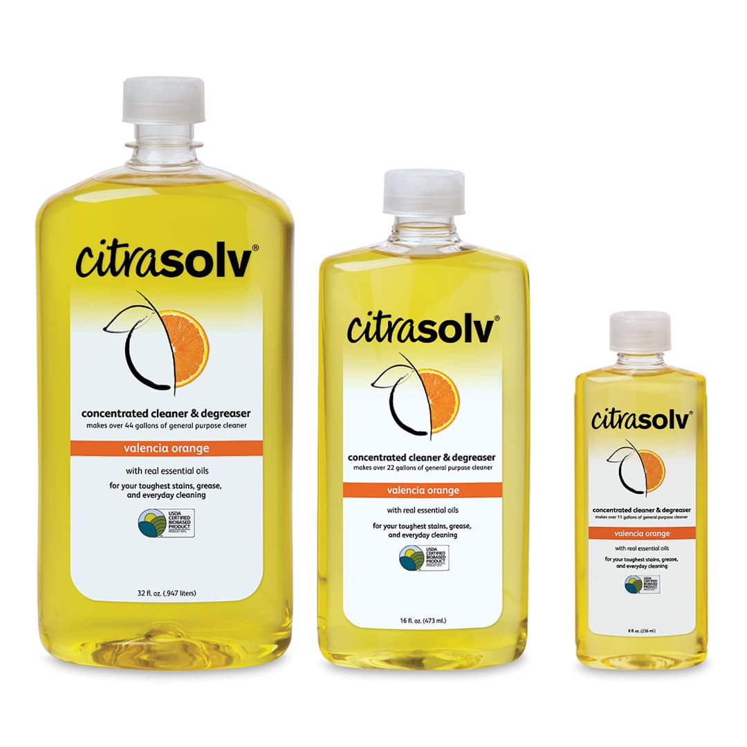 Open in modal - Citra Solv Natural Citrus Cleaner - Front view of three sizes of Cleaner 