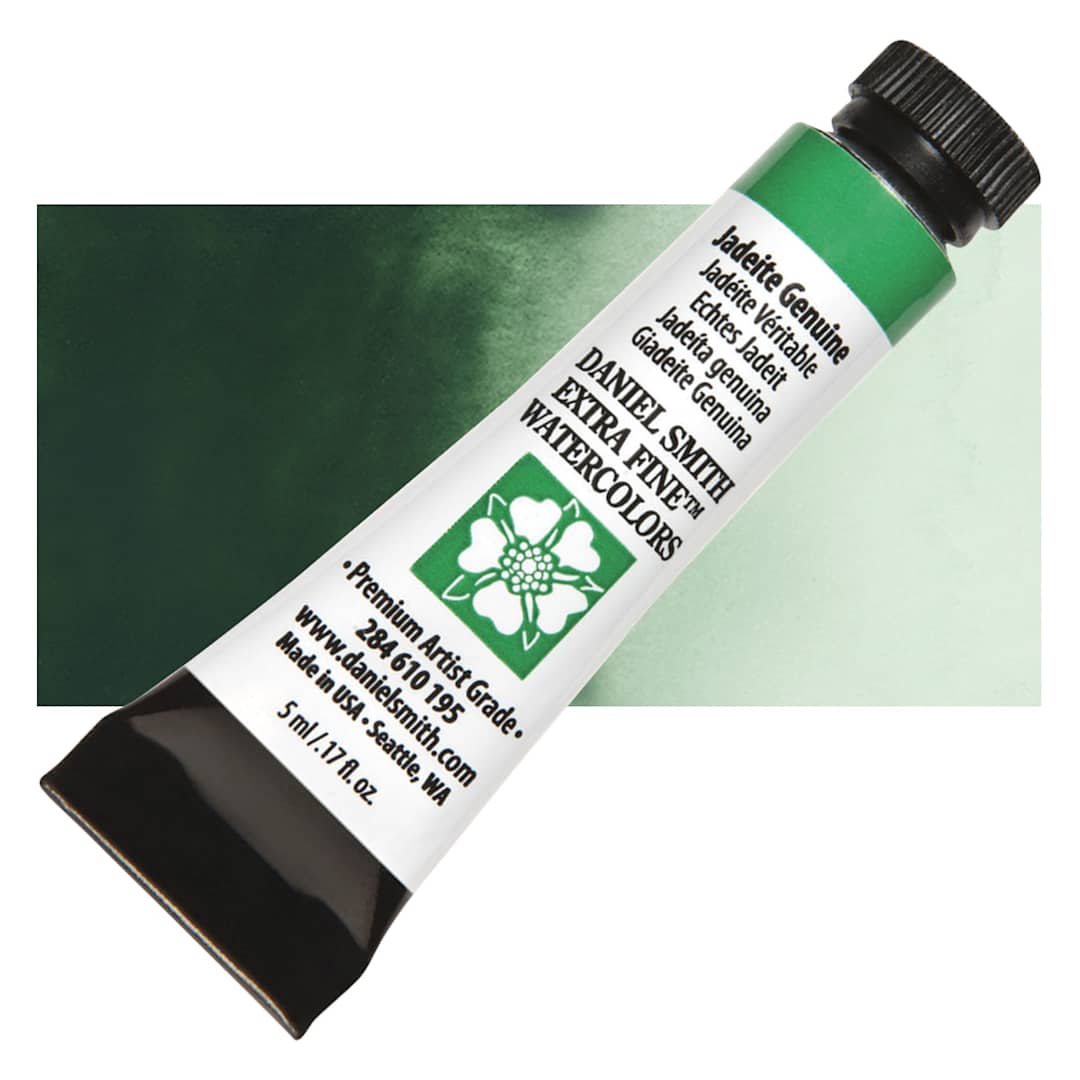 Open in modal - Daniel Smith Extra Fine Watercolor - PrimaTek, Jadeite Genuine, 5 ml Tube and swatch