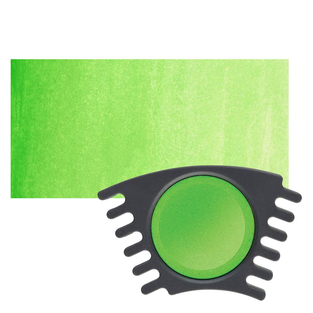 Open in modal - Faber Castell Connector Watercolor Paints - Yellow Green Refill pan and swatch