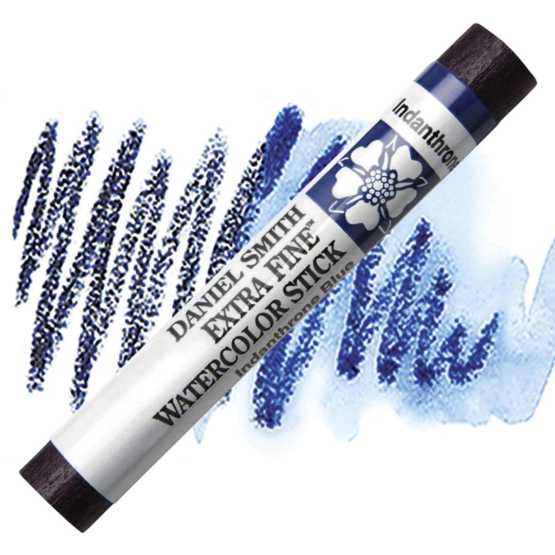 Open in modal - Daniel Smith Watercolor Stick - Indanthrone Blue stick and swatch