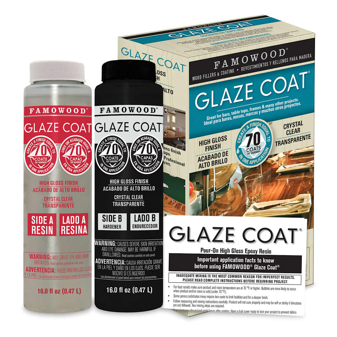 Open in modal - Famowood Glaze Coat - Components of Quart size Kit with  package