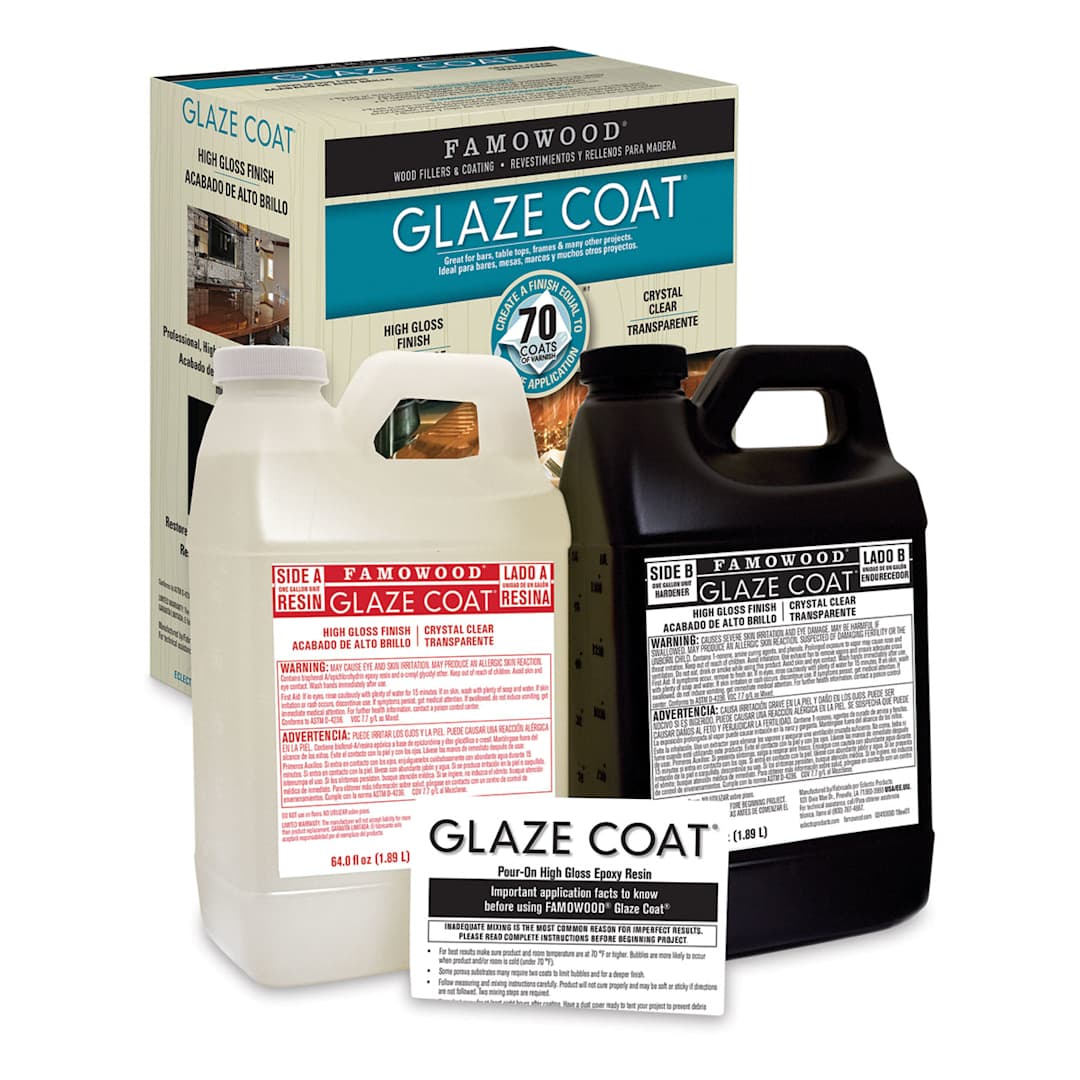 Open in modal - Famowood Glaze Coat - Components of Gallon size Kit with  package