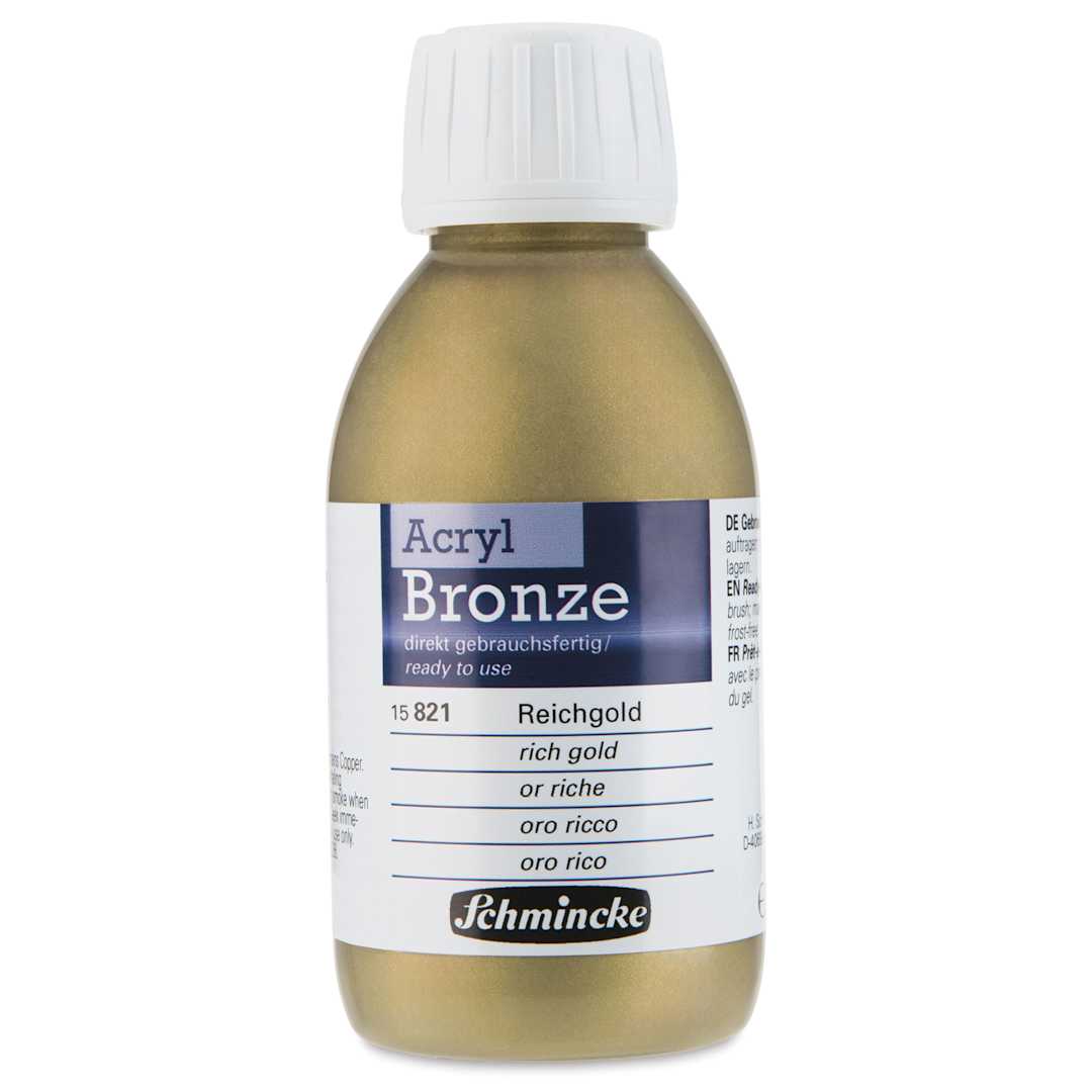Open in modal - Schmincke Acrylic Bronze Paint - Rich Gold, 150 ml