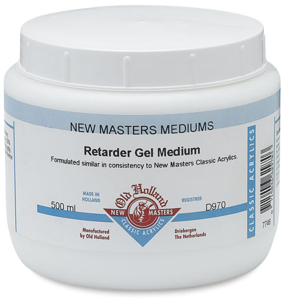 Open in modal - New Masters Retarder Gel Mediums - Front of 500 ml Jar