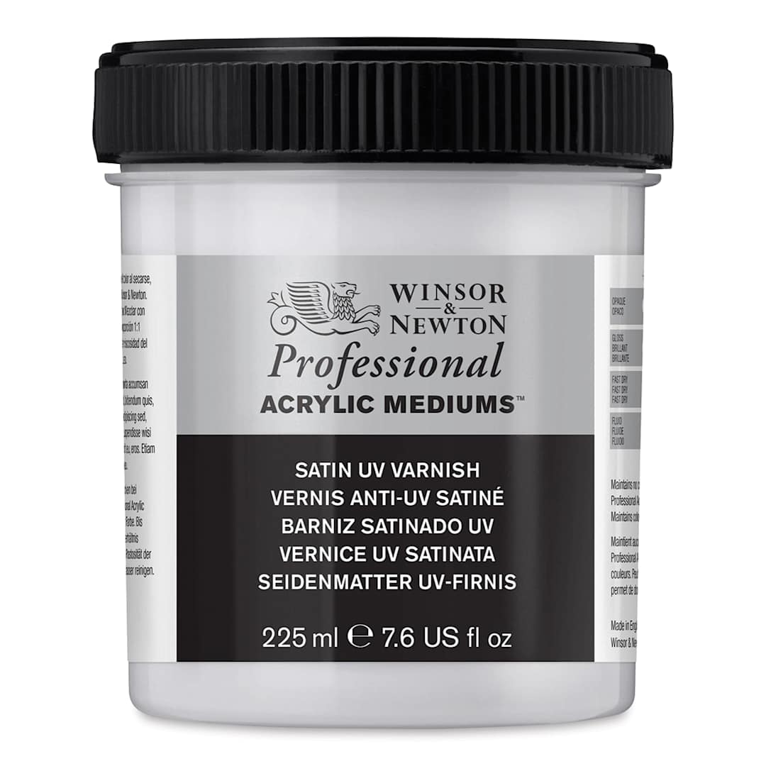 Open in modal - Winsor & Newton Artists' Acrylic UV Varnish - Satin, 237 ml jar