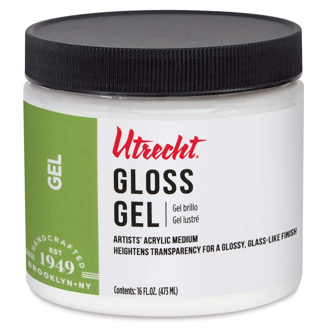 Open in modal - New look! Same formula - Utrecht Artists' Acrylic Gel Medium - Gloss Gel Medium, 16 oz