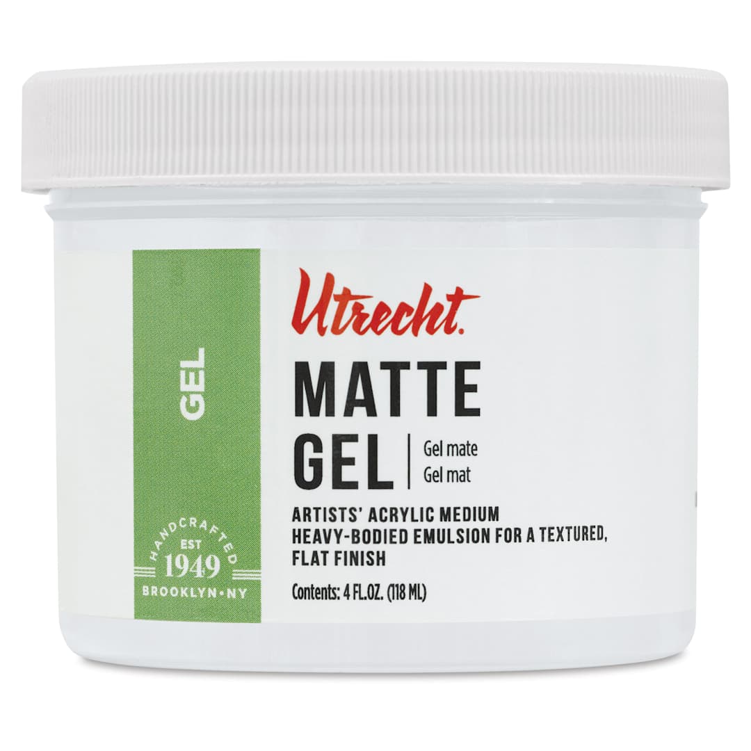 Open in modal - New look! Same formula - Utrecht Artists' Acrylic Gel Medium - Matte Gel Medium, 4 oz jar