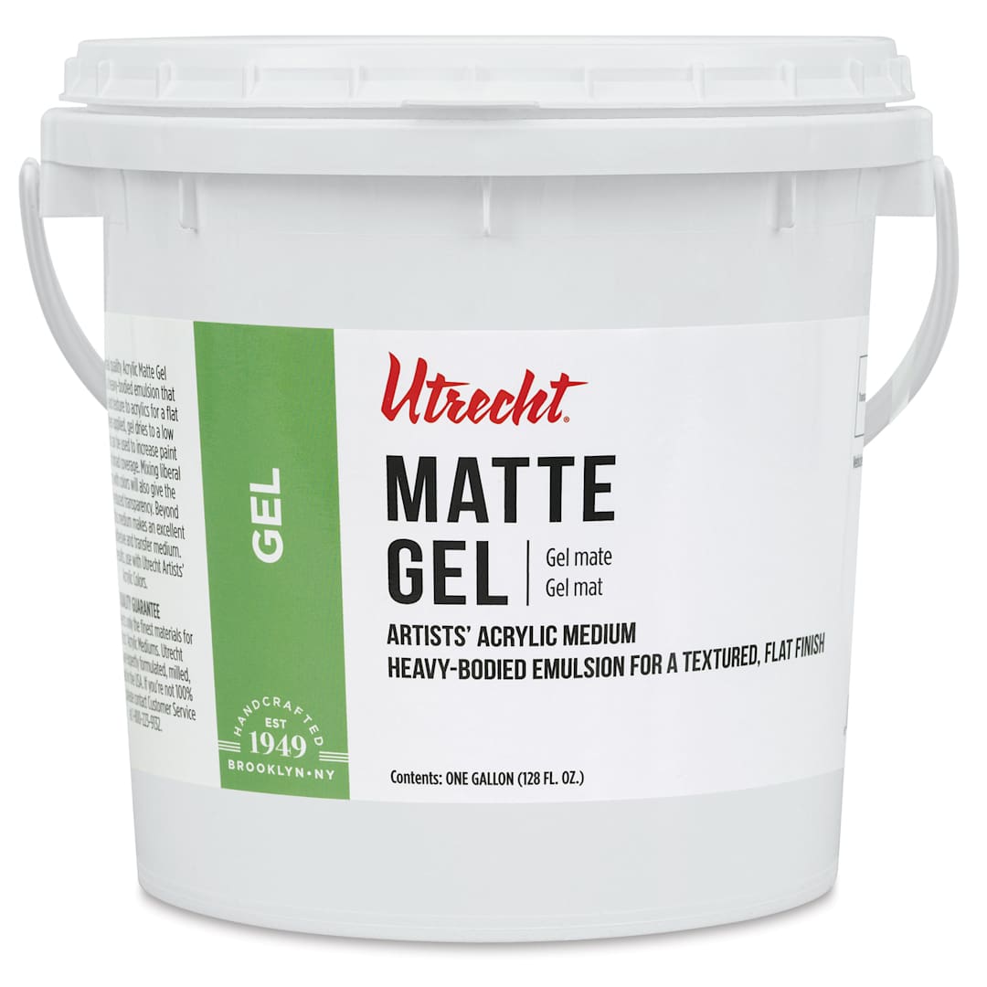 Open in modal - New look! Same formula - Utrecht Artists' Acrylic Gel Medium - Matte, 128 oz