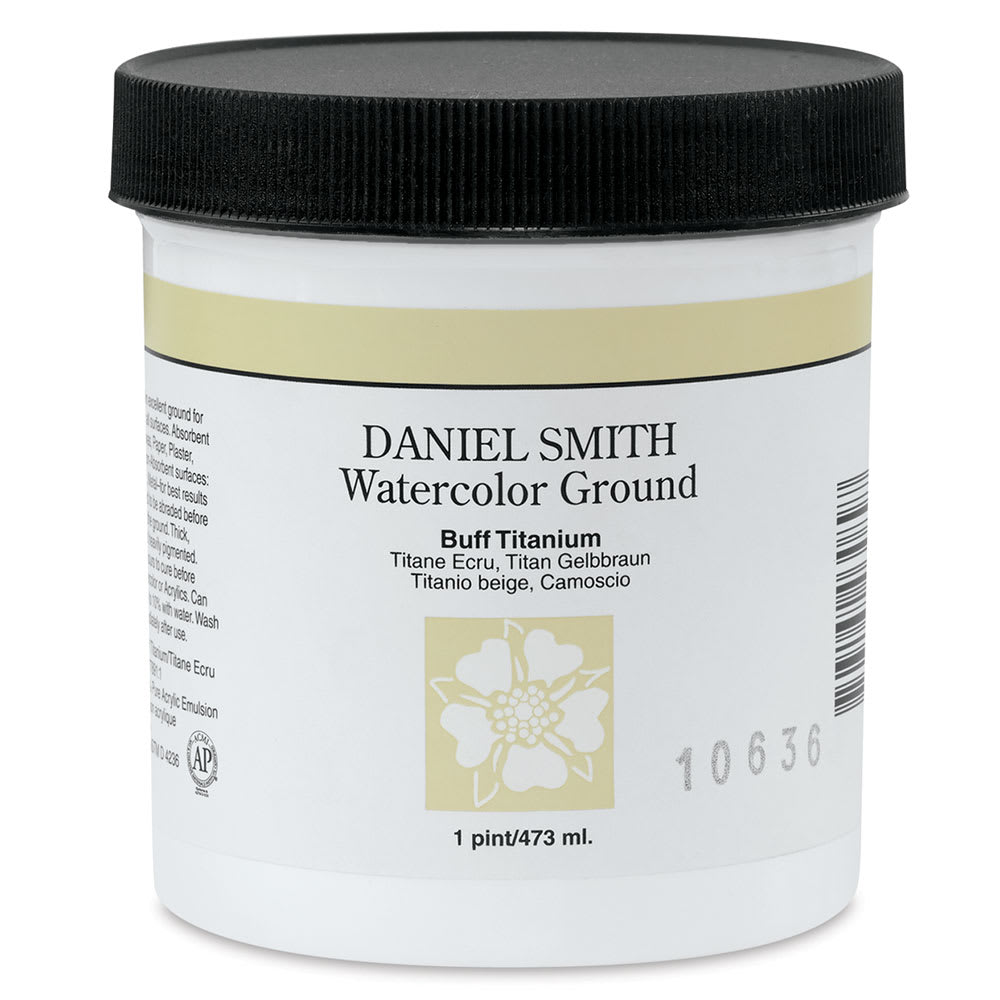 Open in modal - Daniel Smith Watercolor Ground - Front of 16 oz Buff Titanium Jar shown 