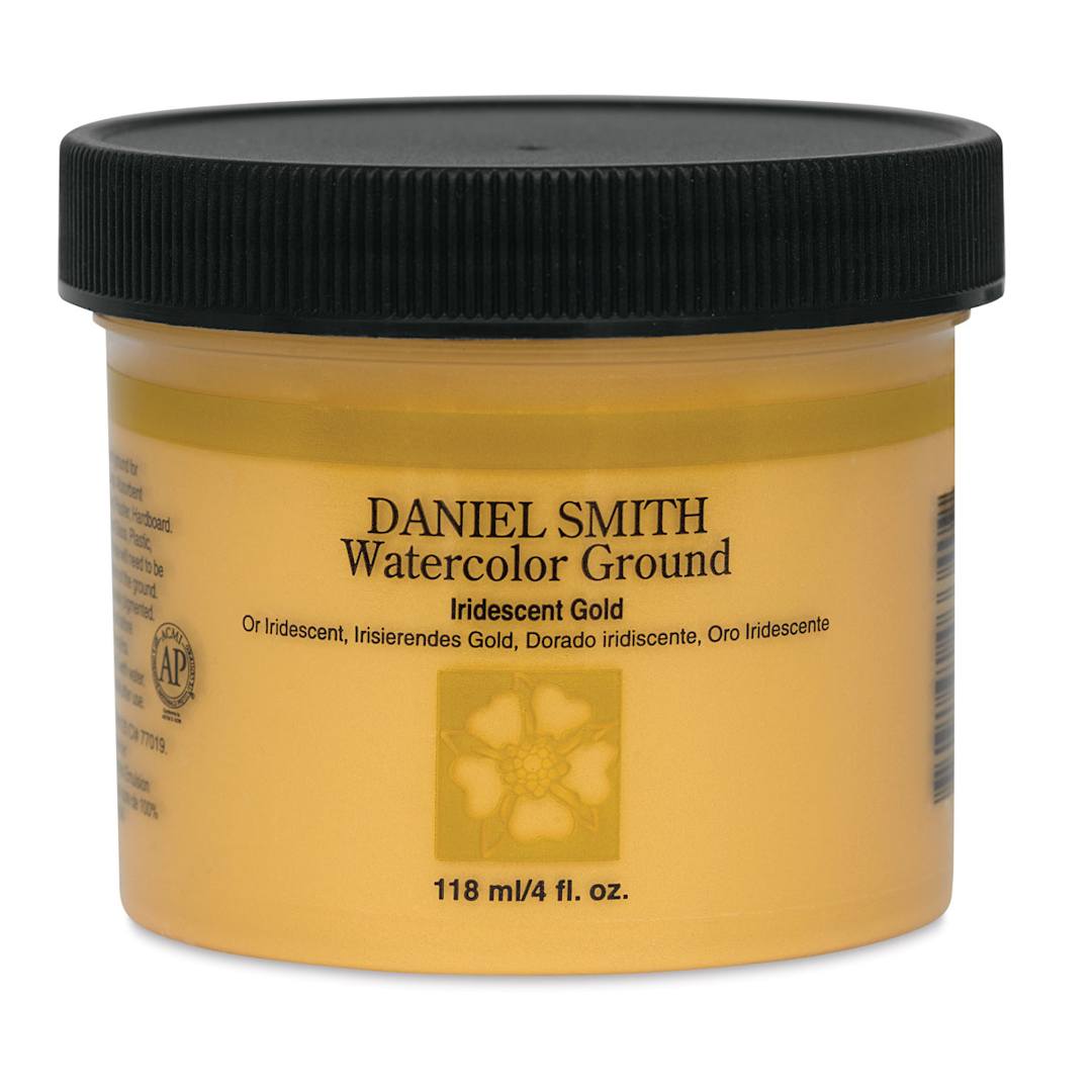 Open in modal - Daniel Smith Watercolor Ground - Front of 4 oz Iridescent Gold Jar shown 