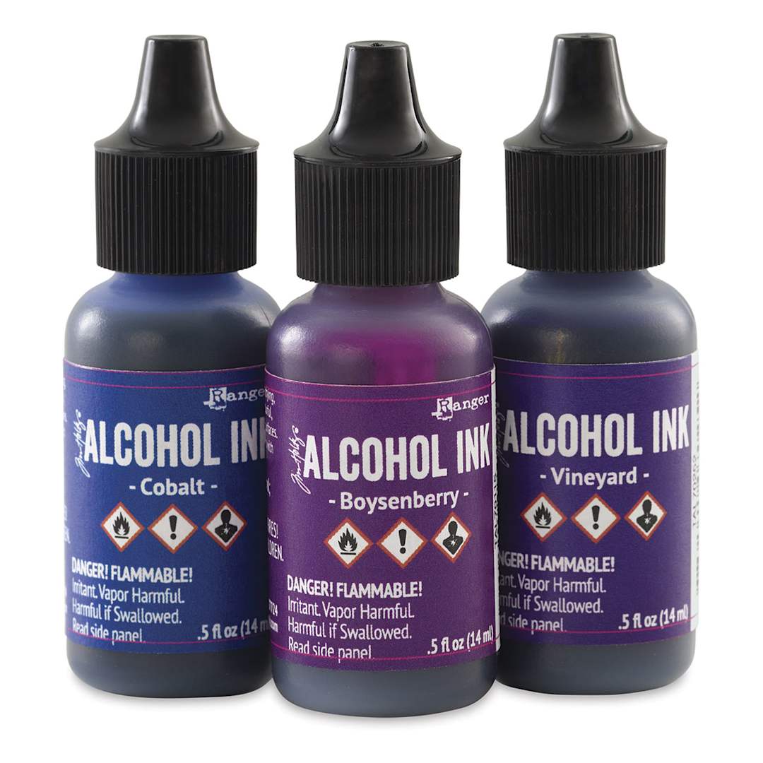 Open in modal - Ranger Tim Holtz Alcohol Ink - Indigo/Violet, Set of 3
