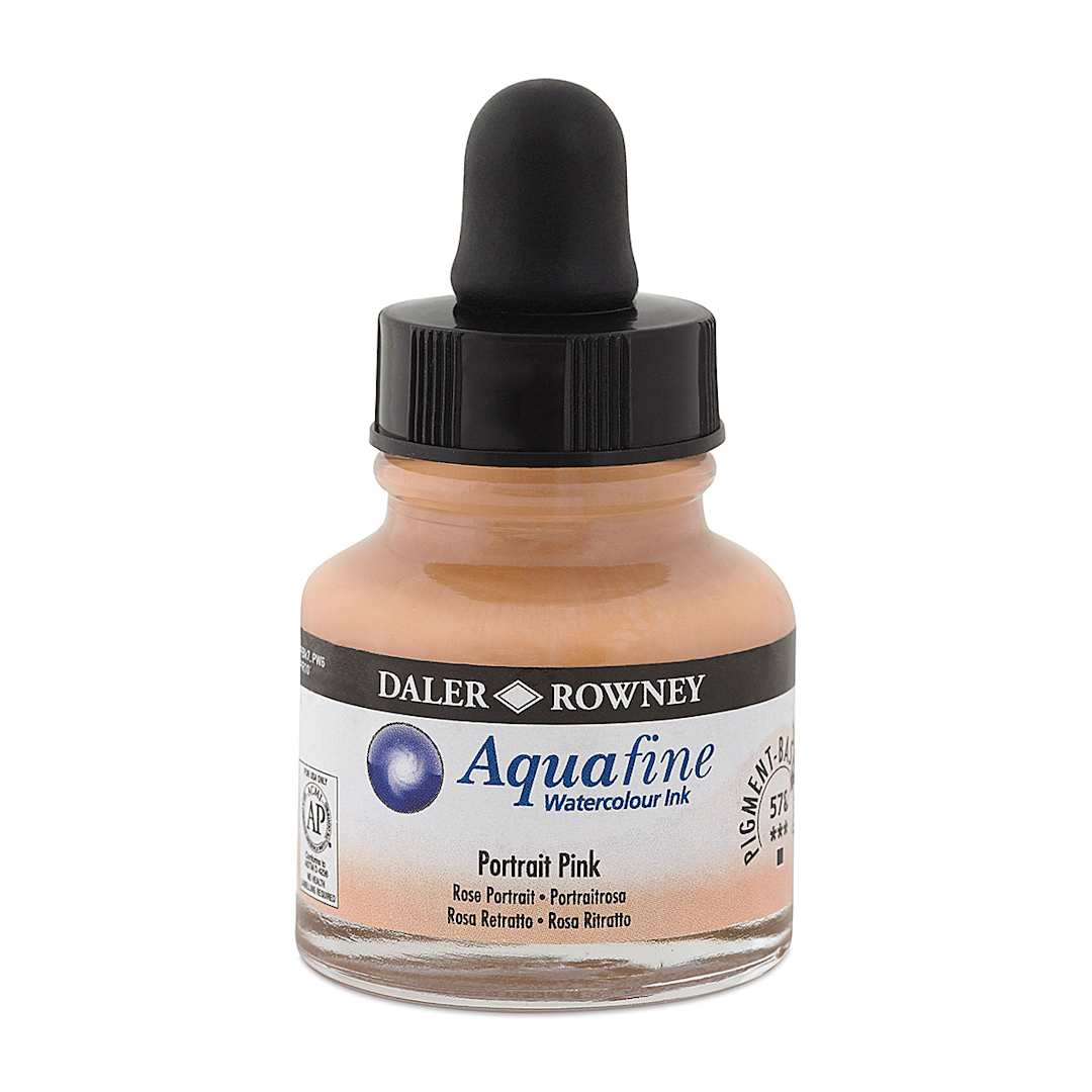 Open in modal - Daler-Rowney Aquafine Watercolour Ink - Portrait Pink