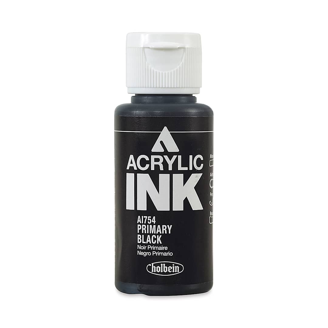Open in modal - Holbein Acrylic Ink - Primary Black, 30 ml
