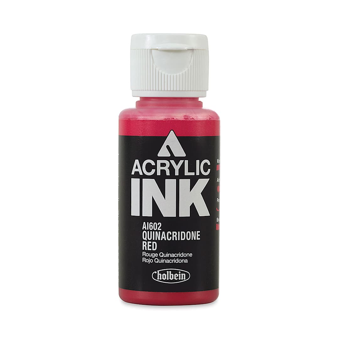 Open in modal - Holbein Acrylic Ink - Quinacridone Red, 30 ml