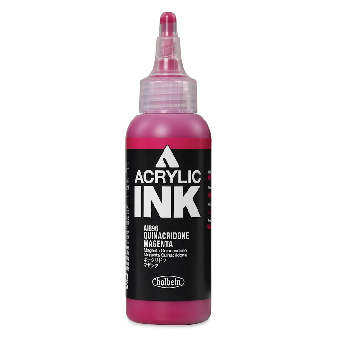 Open in modal - Holbein Acrylic Ink - Quinacridone Magenta, 100 ml