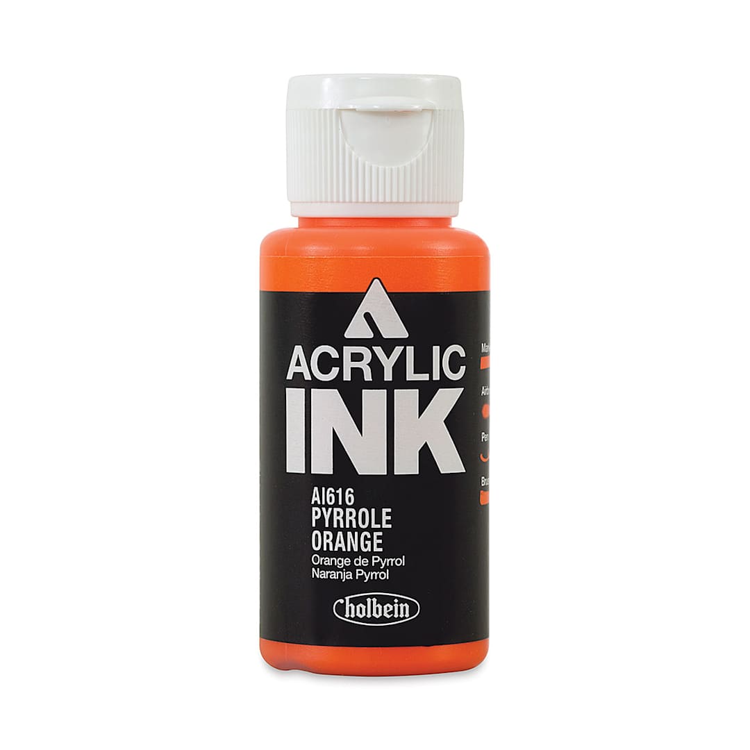 Open in modal - Holbein Acrylic Ink - Pyrrole Orange, 30 ml