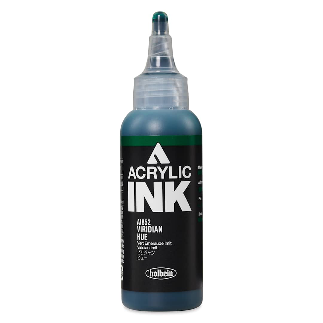 Open in modal - Holbein Acrylic Ink - Viridian Hue, 100 ml