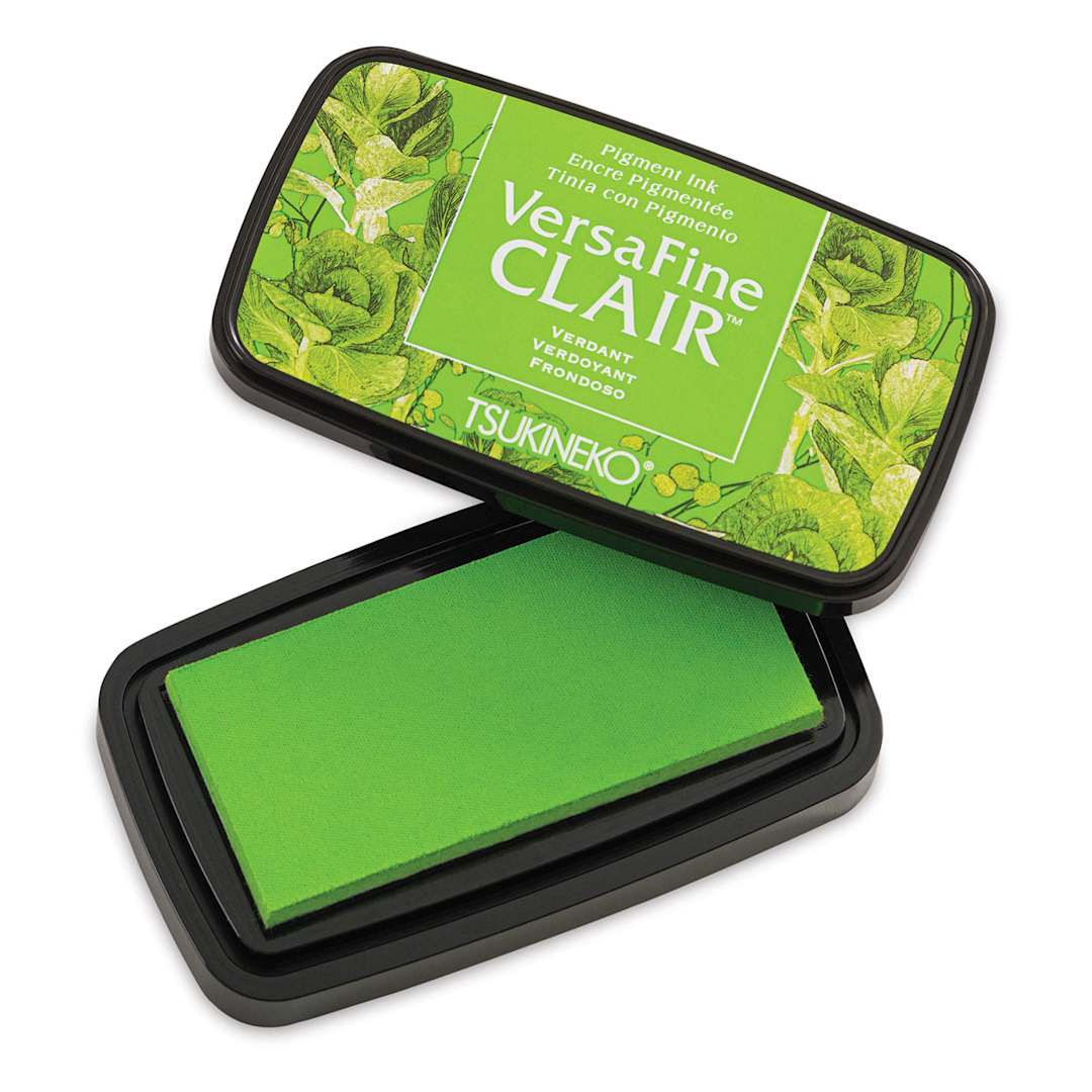 Open in modal - VersaFine Clair Ink Pad - Verdant with lid off