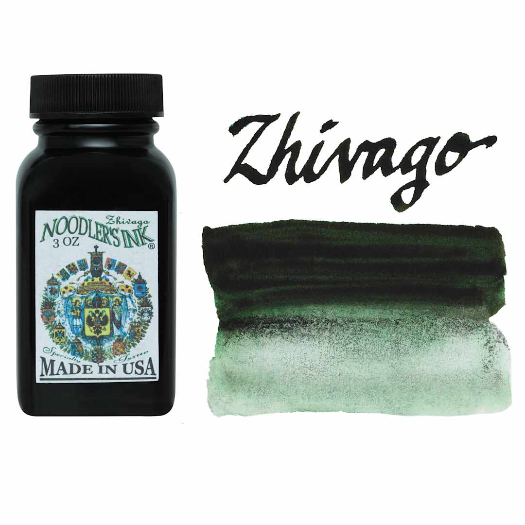 Open in modal - Noodler's Ink Fountain Pen Ink - Zhivago, swatch and bottle