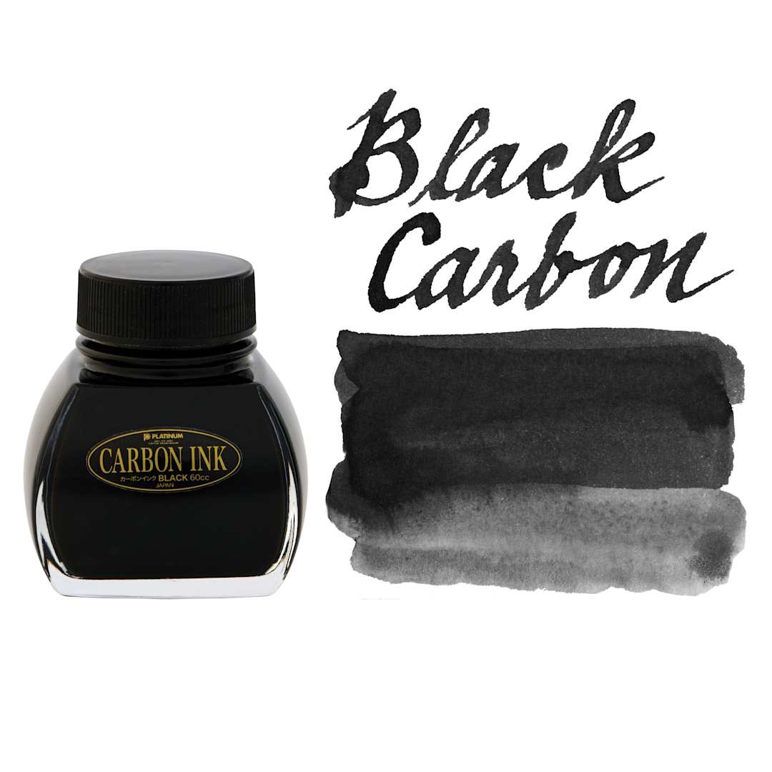 Open in modal - Platinum Pigment Ink - Carbon Black, 60 ml, bottle with swatch