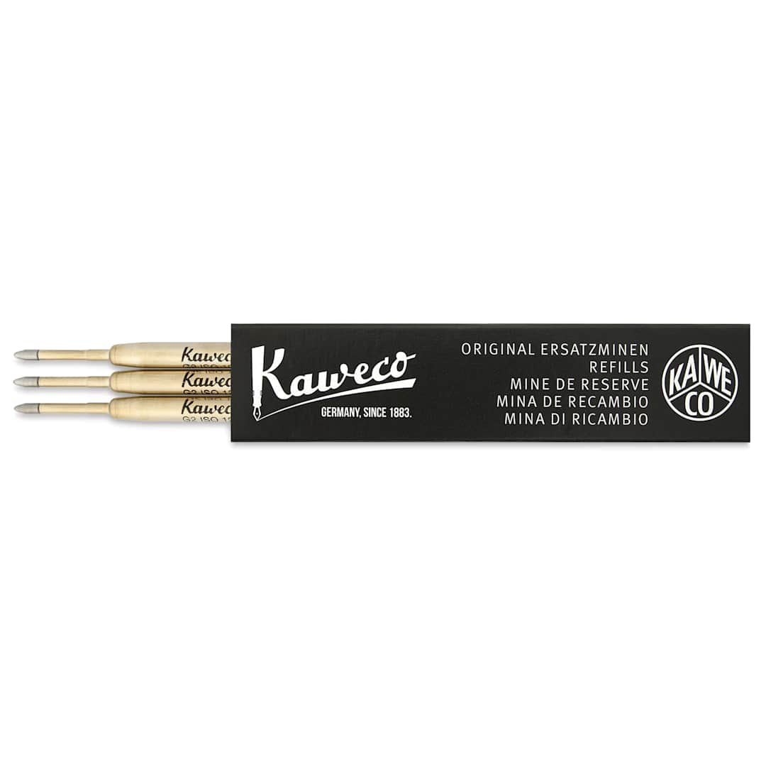 Open in modal - Kaweco G2 Ballpoint Refills - Black, 1.0 mm, Pkg of 3, in packaging